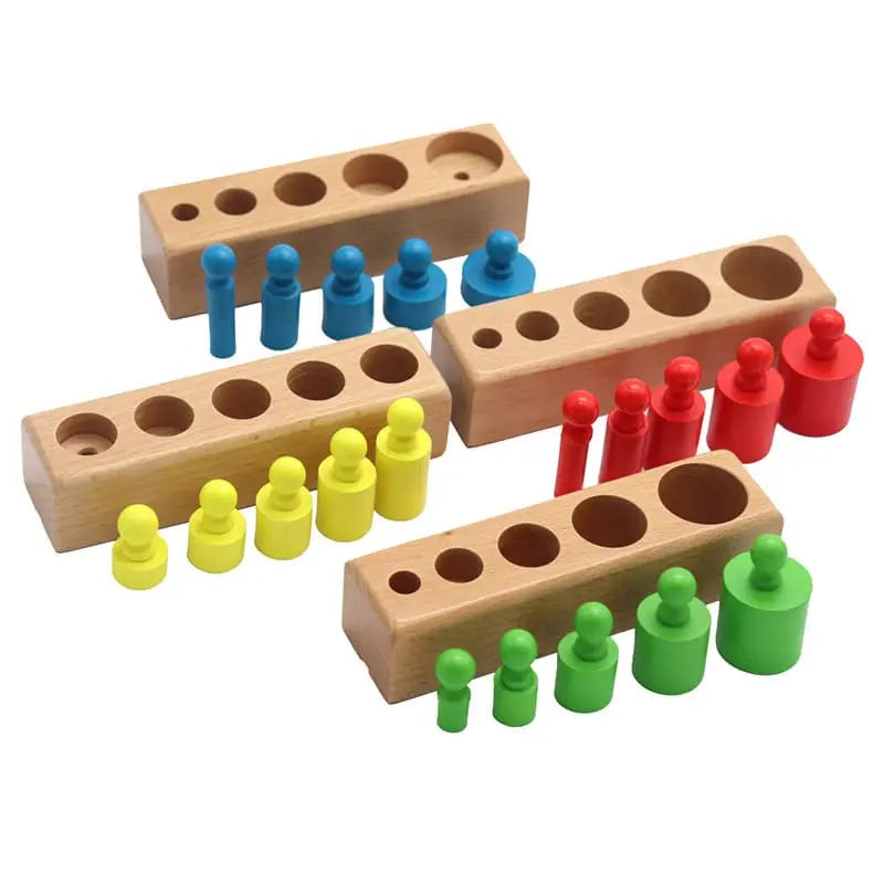 Fidtoy Montessori Volume Blocks – Wooden Educational Toy for Toddlers
