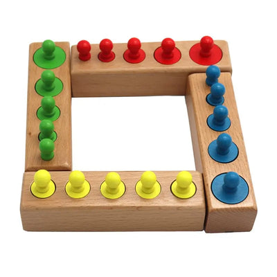 Fidtoy Montessori Volume Blocks – Wooden Educational Toy for Toddlers