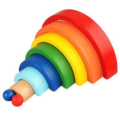 Montessori Wooden Rainbow Stackers