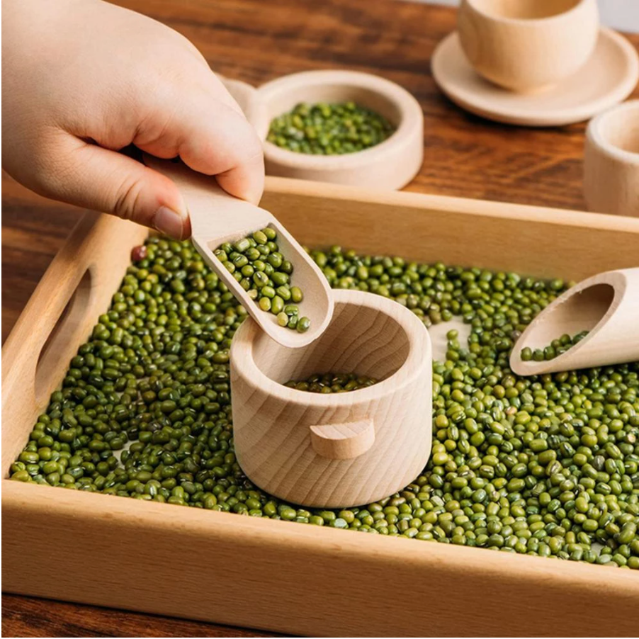 Fidtoy Hachoir en bois Montessori pour enfants, outil de cuisine pour tout-petits