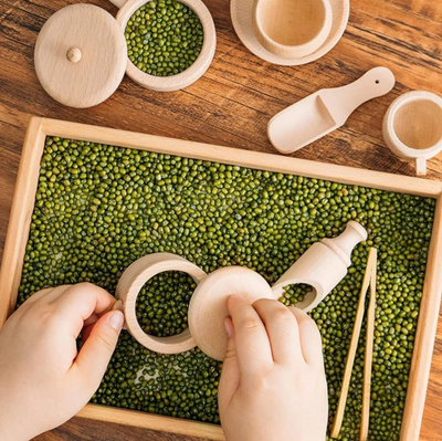 Fidtoy Hachoir en bois Montessori pour enfants, outil de cuisine pour tout-petits