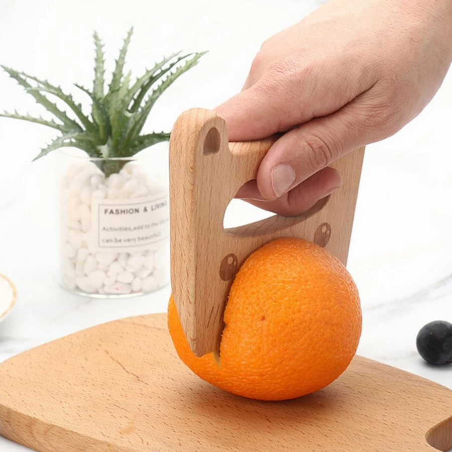 Fidtoy Montessori Wooden Chopper for Kids Toddler Kitchen Tool