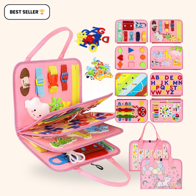 Fidtoy Montessori Busy Board for Toddlers Travel Learning Toy