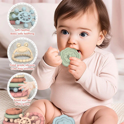 Fidtoy Montessori Stacking Teething Toy for Babies