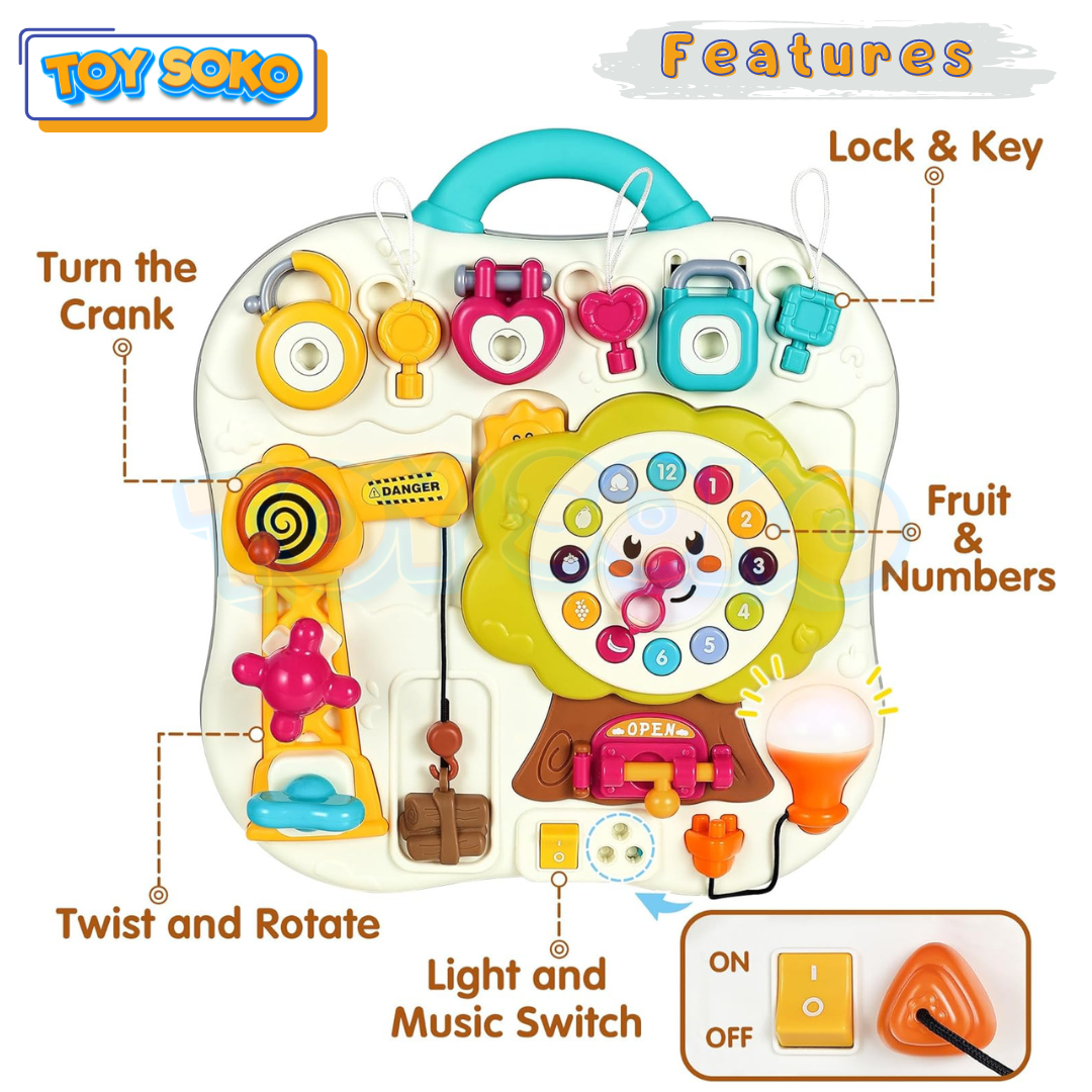 Baby Busy Board - Light Switch & Music Toys for Toddlers
