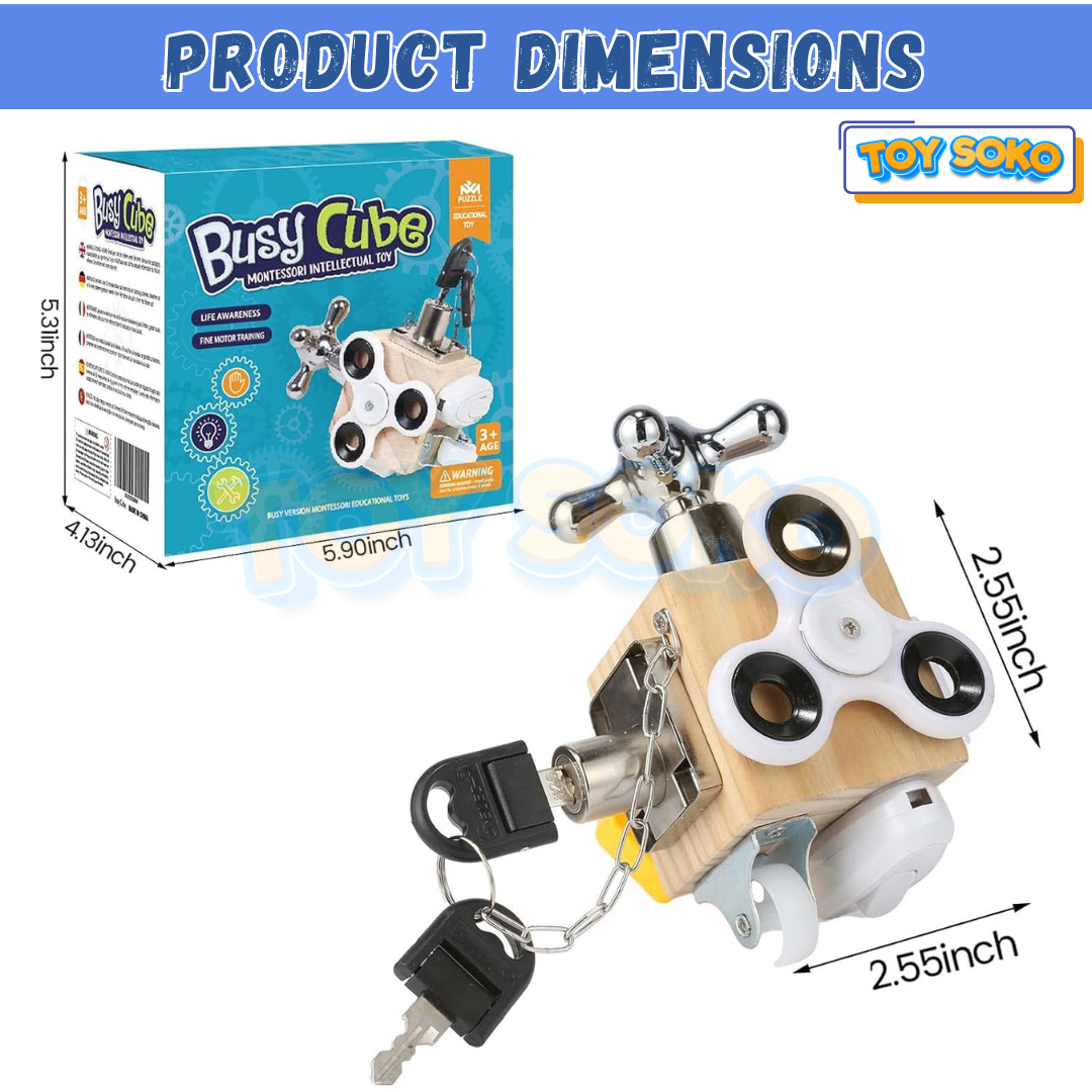 Montessori Activity Cube – Learning Toys for Preschoolers