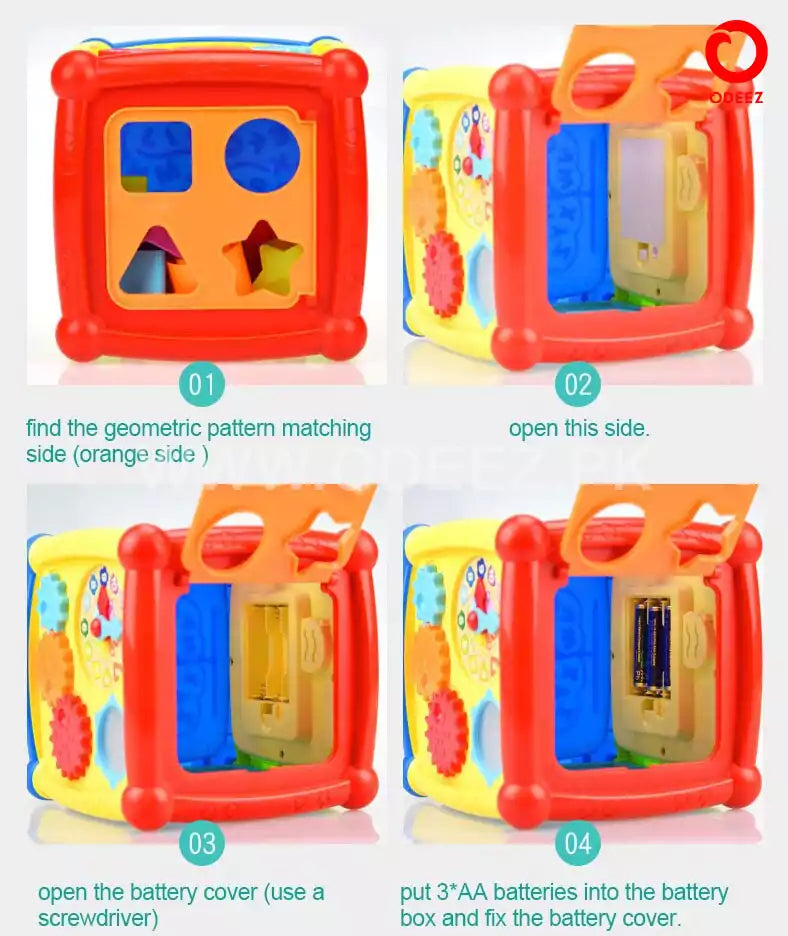 Huanger Multiple Activity Sorting Cube with Piano - 520