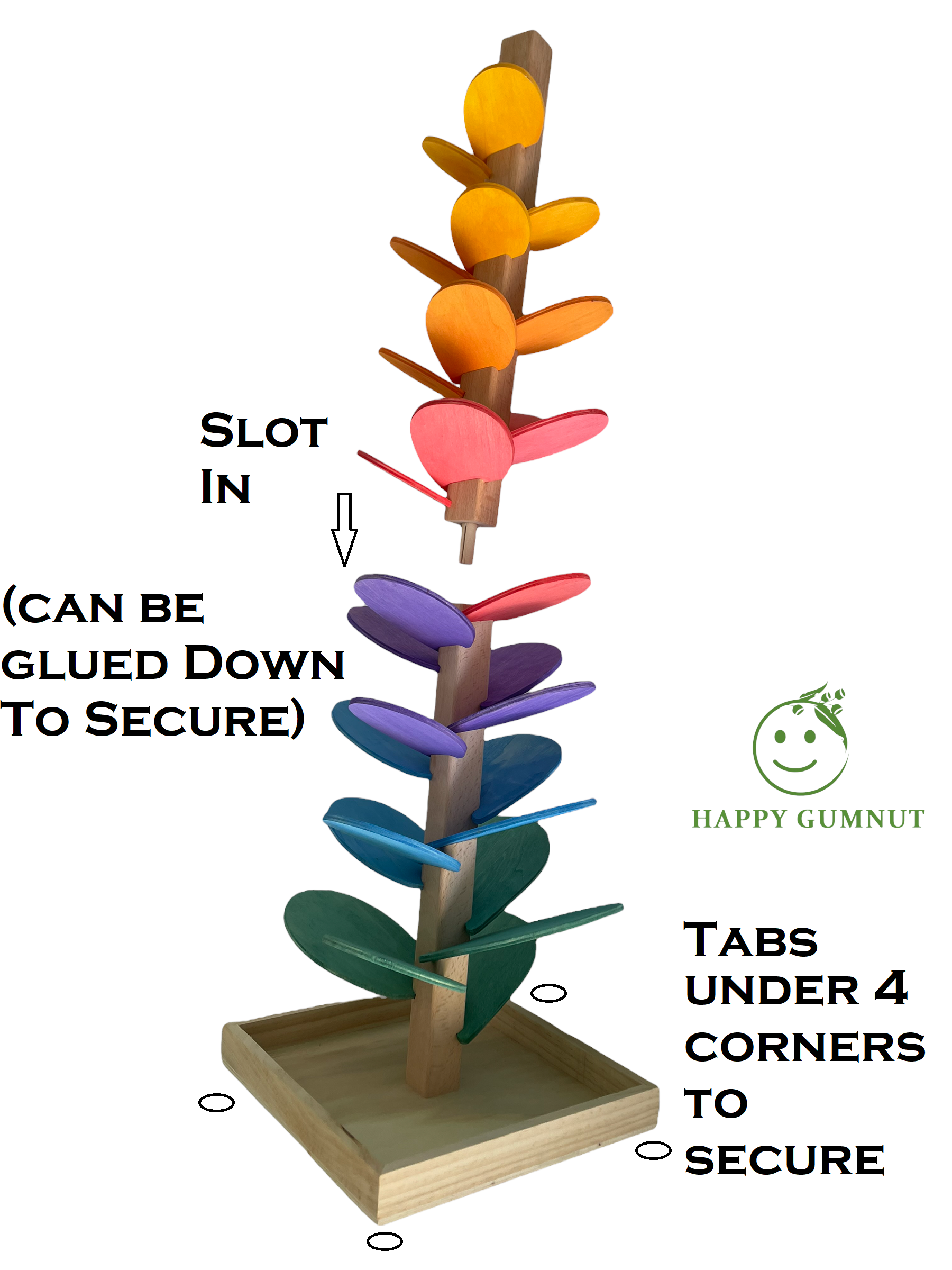 Large 72cm Musical Tree Wood Sounding Marble Run Toy !