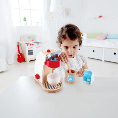 Fidtoy Wooden Coffee Maker Toy Kitchen Pretend Play Set