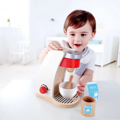 Fidtoy Wooden Coffee Maker Toy Kitchen Pretend Play Set
