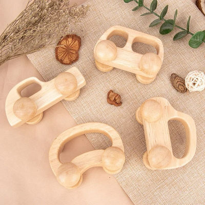 Voiture en bois naturel – Jouet sûr et stimulant pour les nourrissons et les jeunes enfants