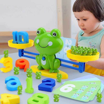 Fidtoy Frog Balance Math Toy | Montessori Counting and Number Learning Game for Kids
