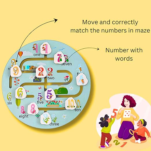 Wooden Number Maze