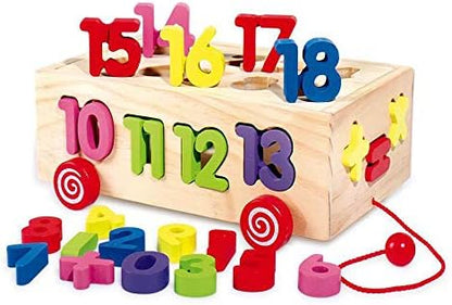 Wooden 3D Learning and Pulling Bus Cart - 874