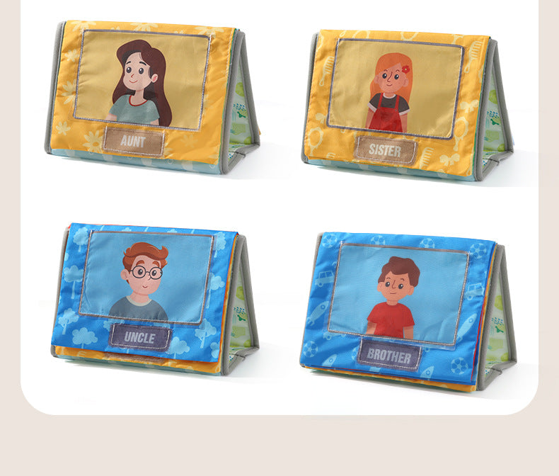 Toddler  Insertable Family Album First Photo Album Plush Tactile Sensory Customisable Cloth Book