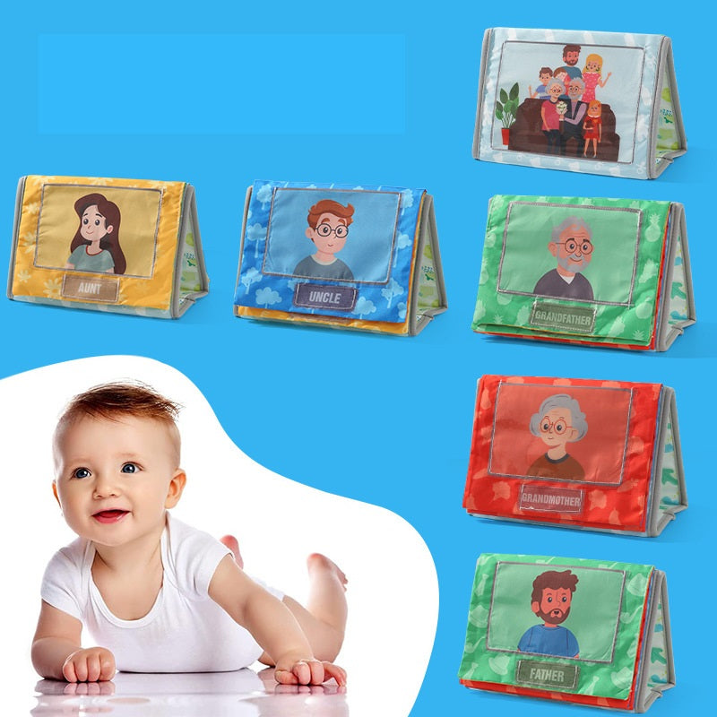 Toddler  Insertable Family Album First Photo Album Plush Tactile Sensory Customisable Cloth Book