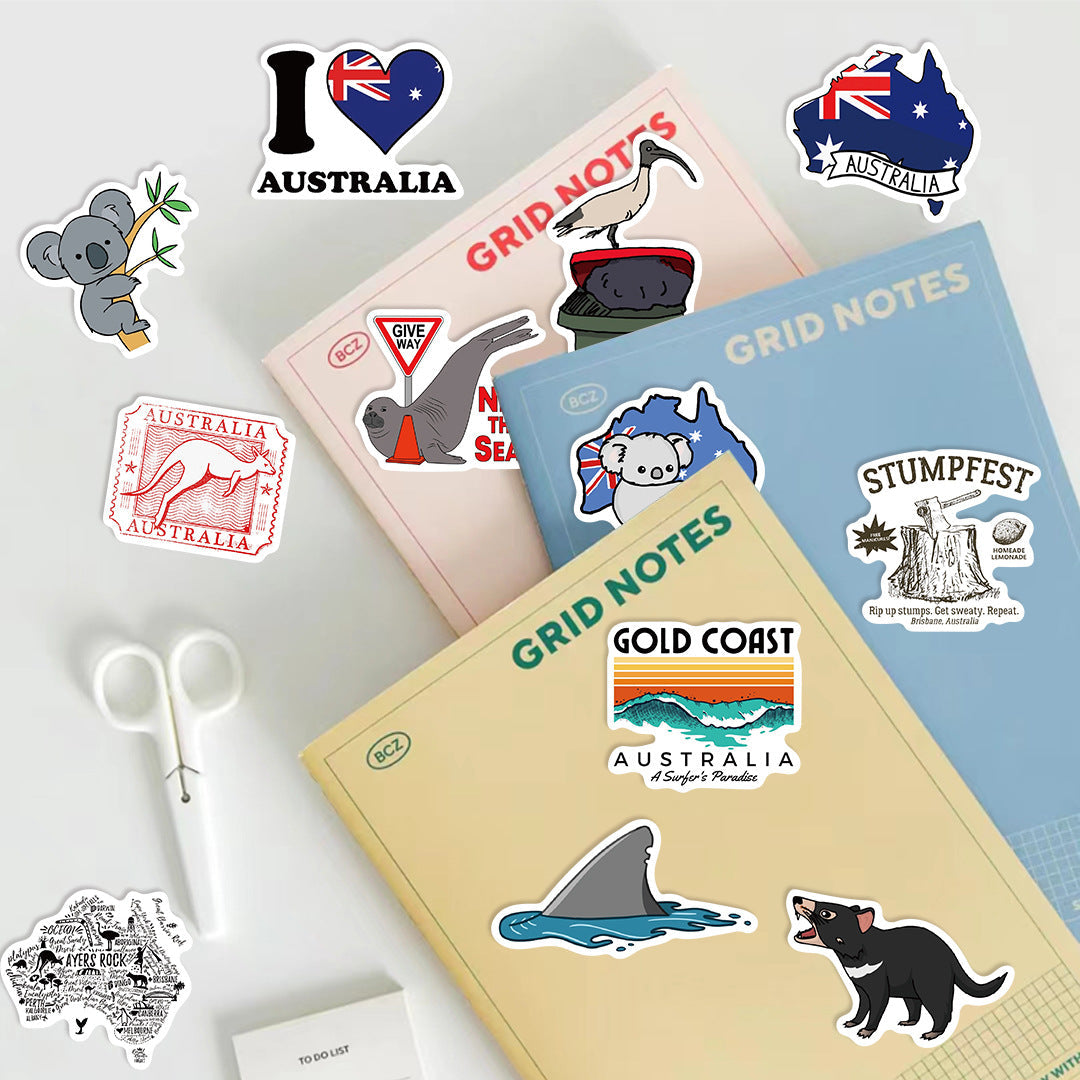 DIY Arts and Craft Bulk Lot of 50 Aussie Stickers Animals Jungle Farm various Themes