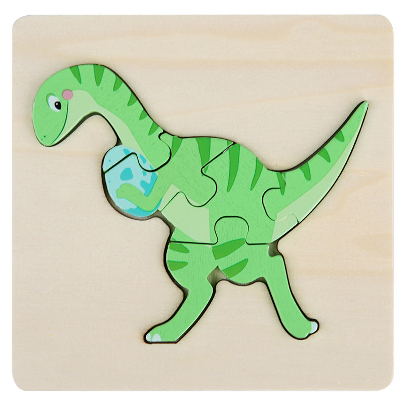 Dino Montessori Puzzles 6 Pack - Eco-Friendly Wooden Puzzles Set#2
