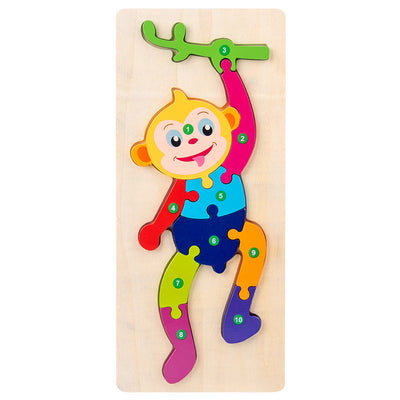 Montessori Puzzles 4 Pack - Eco-Friendly Wooden Puzzles Set#5