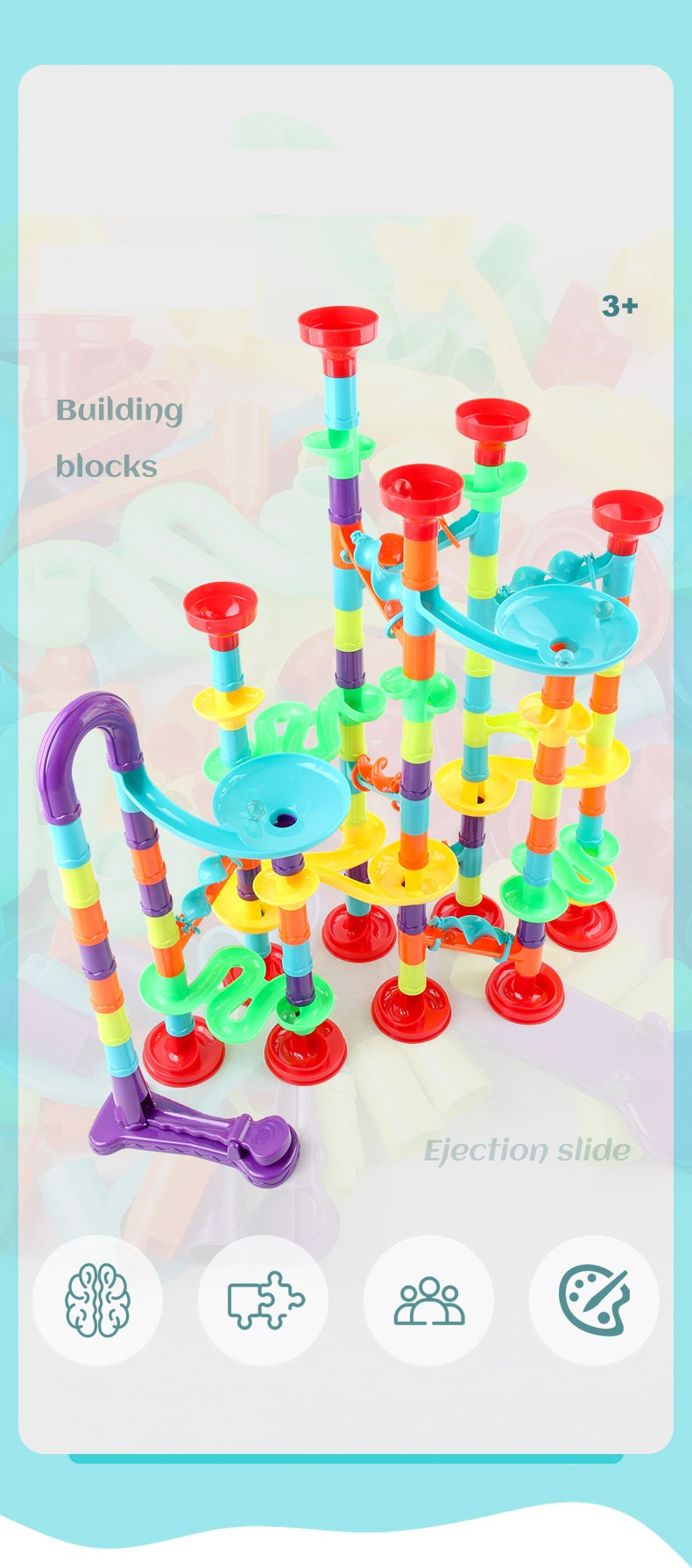 113 pc ABS plastic Marble Run