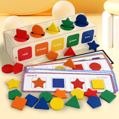 Wooden Category Shape Colour Sorting box Game Montessori inspired Kids Wooden toys