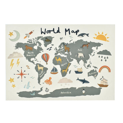 Space Tapestry Kids Nursery Room Fabric Posters World Map or Solar System Decors