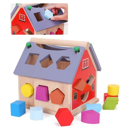 Wooden Educational Activity Cube Box Montessori inspired Toy