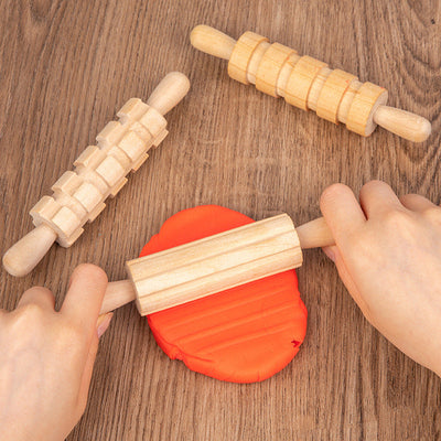 Juego de Rodillos de Madera para Plastilina de Juego Sensorial, Kit de Herramientas de 12 piezas