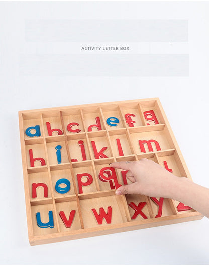 Wooden Letters Montessori Moveable Alphabet 26 set or Tray