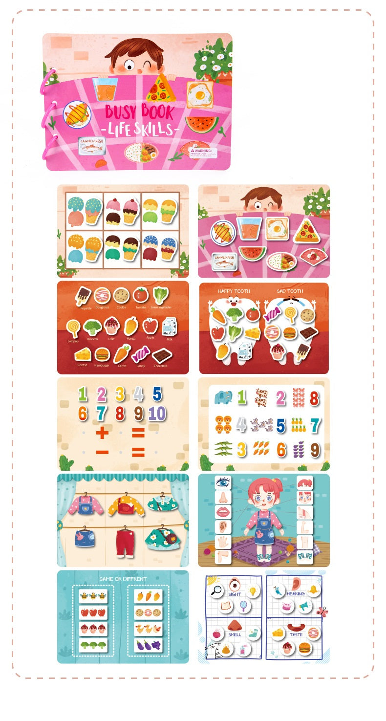Number and Fruits Busy Book Quiet Book Activities Numbers Puzzle Game