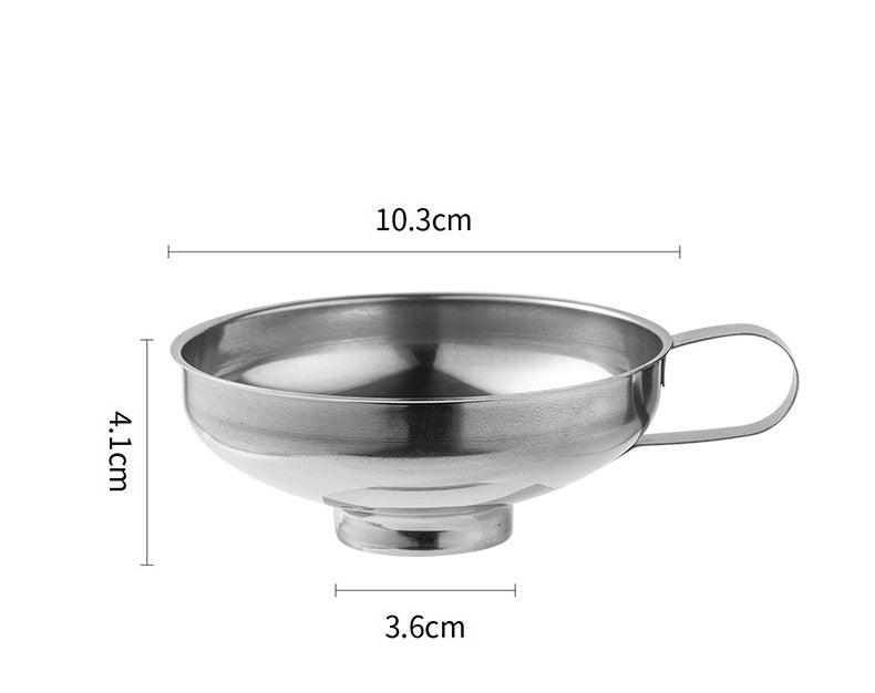 Large Stainless Steel Wide Mouth Pouring Funnel Kids Messy Play Tool
