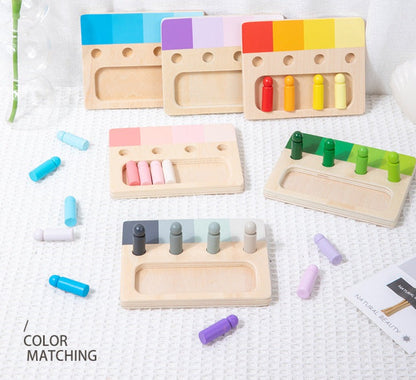 Montessori 6 Colour Resemblance Sorting Task Visual Sensory Toy