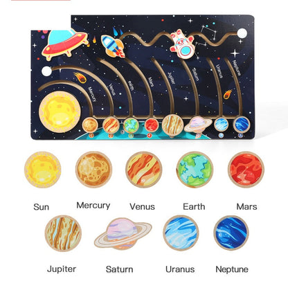 Large Solar system model puzzle with Shiftable Planets Board