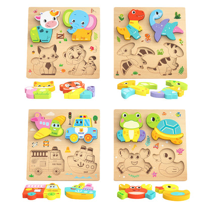 Montessori Wooden Chunky Puzzle