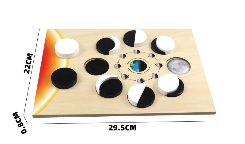 Montessori Kids Moon Phases Lunar Cycle Puzzles Learning toy