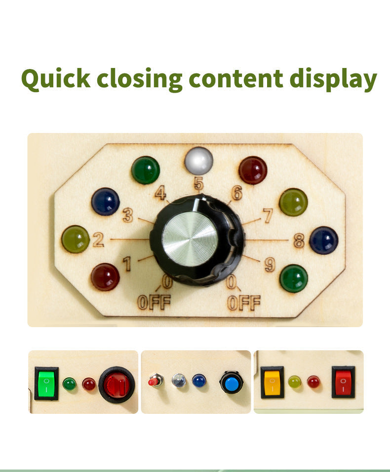 Deluxe Large Portable  LED Light Switches Busy Board C