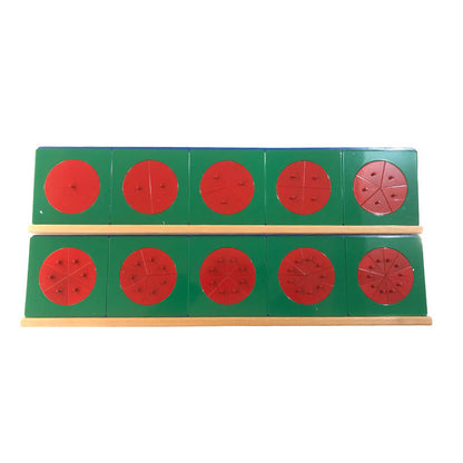 Premium Metal Montessori Fraction Shape 1 Whole - 1 /10th Insets