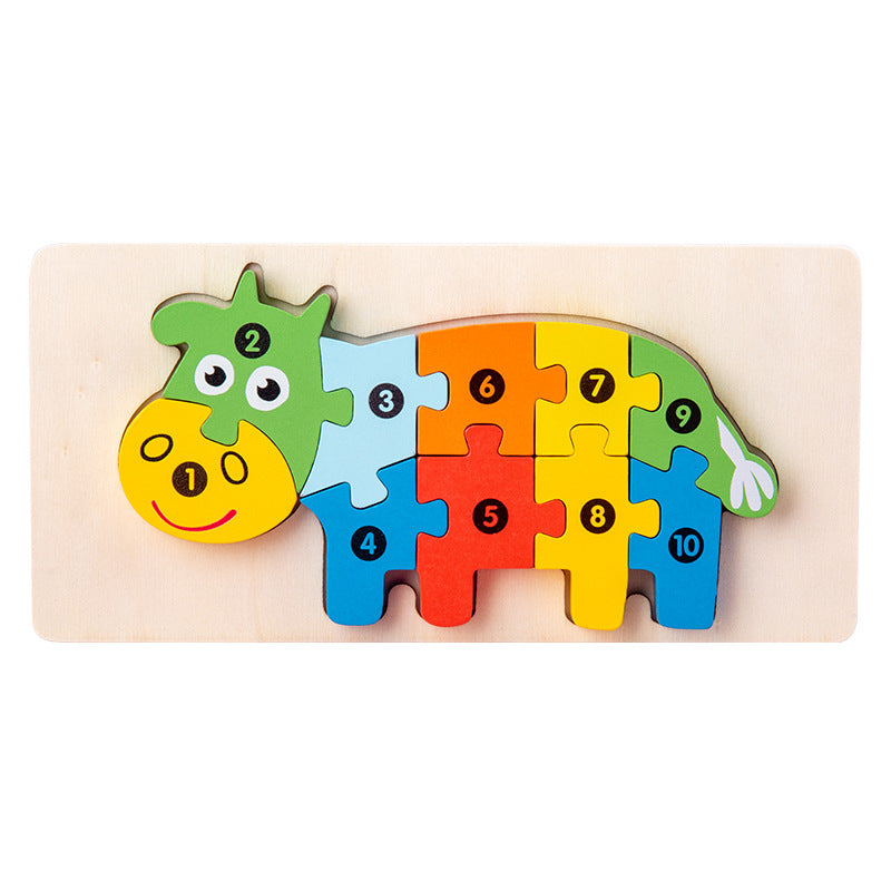 Montessori Puzzles 4 Pack - Eco-Friendly Wooden Puzzles Set#9