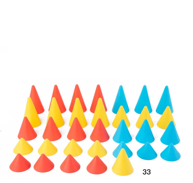 Construction Balancing Game Cones and Plates 44 Pcs