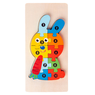 Rompecabezas Montessori de 4 piezas - Set de rompecabezas de madera ecológicos n.º 10