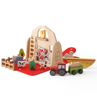 Montessori “Old McDonald’s Farm” Eco-Friendly Wooden Play Set