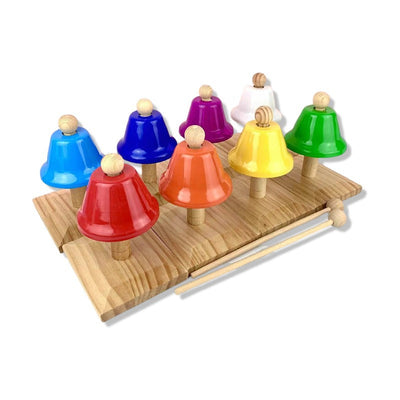 Set de Campanas de Percusión de Lujo de 8 Tonos, Instrumento Musical para Niños, Juguete Sonoro