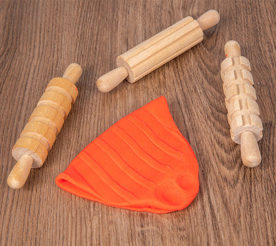Juego de Rodillos de Madera para Plastilina de Juego Sensorial, Kit de Herramientas de 12 piezas