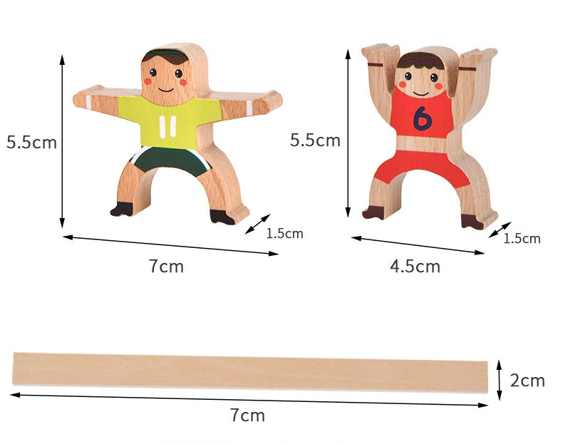 Natural Set of 16 NUMBERS Balancing Stacking Human Blocks