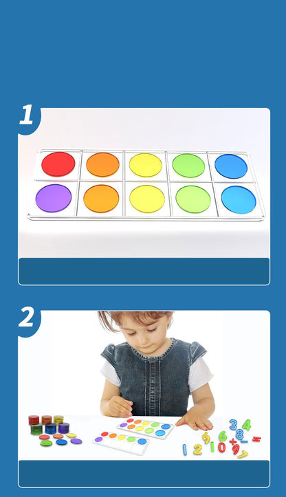 Educational Resources Transparent Countlng Frames with Coloured Counters