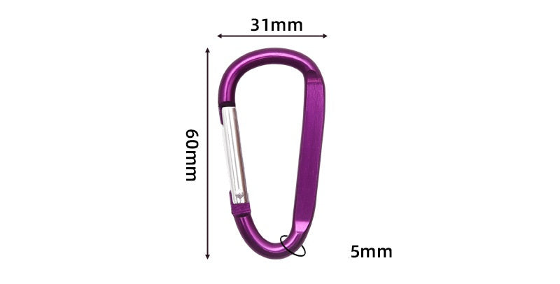 Kids Aluminum D-shape Carabiner Clip Tool Hook Key Ring
