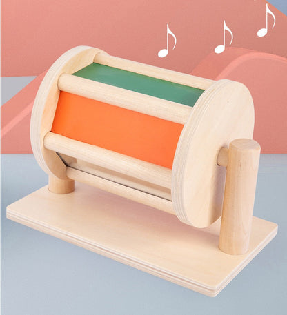 Montessori Spinning Drum With Mirror Panel