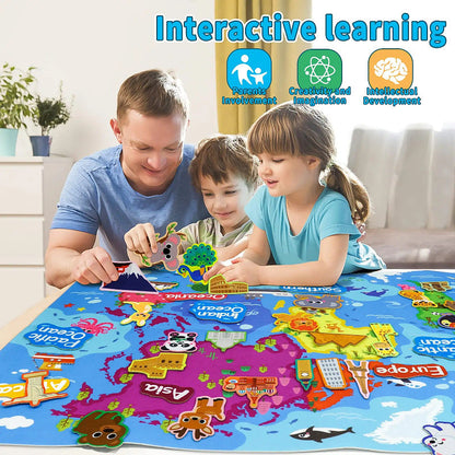 Portable Felt Learning Poster Solar System Earth Velcro Stickers Educational / Decoration VARIOUS DESIGNS