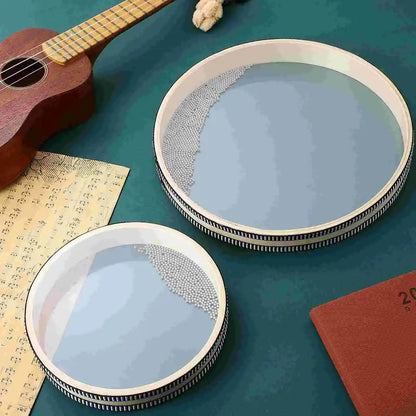 Ocean Drum Sea Wave Tamborine Kids Wooden Natural Percussion Musical Instrument Sound Sensory Toy