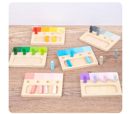 Montessori 6 Colour Resemblance Sorting Task Visual Sensory Toy